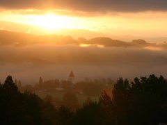 Sonnenaufgang über Hunderdorf