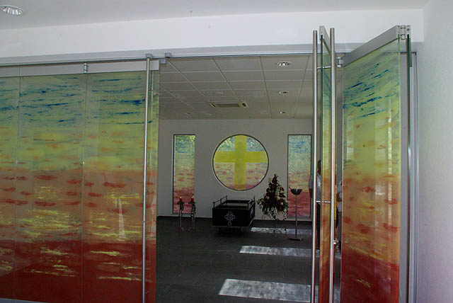 Blick in die Trauerhalle